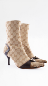 Gucci Monogram Ankle Boots - EU 37