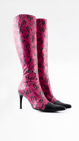 Chanel Leather CC Boots - EU 38.5