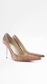 Gianmarco Lorenzi Python Leather Heels - EU 38