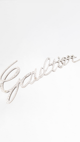 Jean Paul Gaultier Rhinestone Script Belt