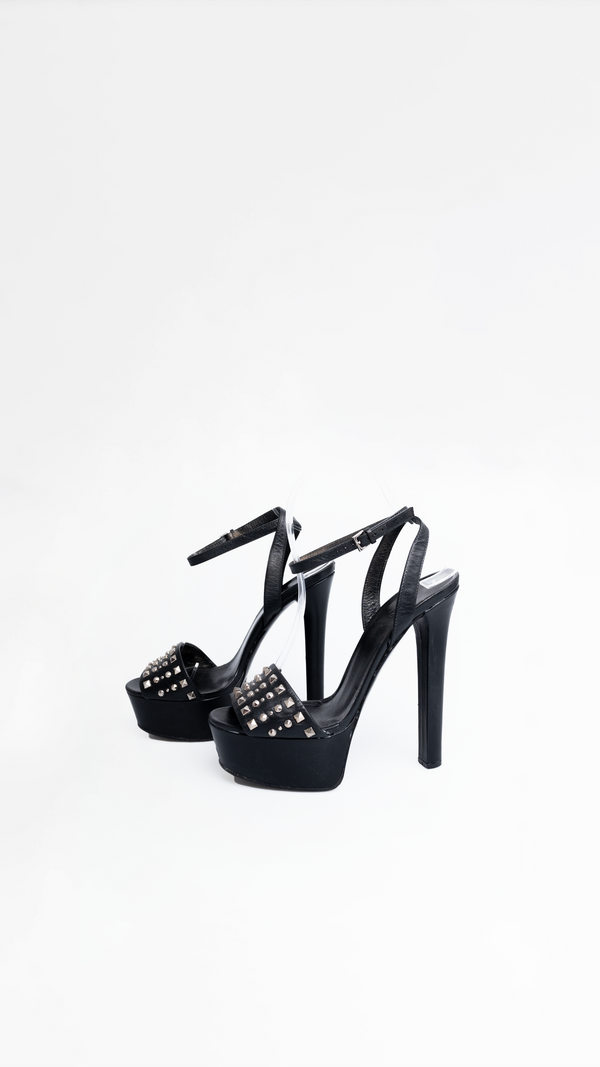 Gucci Black Platform Stud Heels