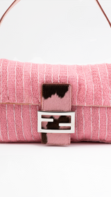 Fendi Pony Hair Beaded Baguette