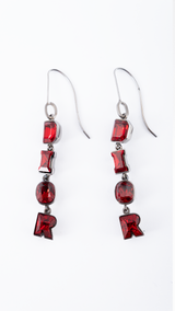 Dior Spell Out Crystal Earrings