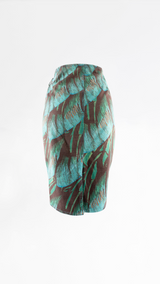 Roberto Cavalli Peacock Print Skirt