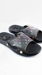Louis Vuitton X Takashi Murakami Monogram Slides - EU 37