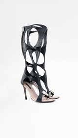 Sergio Rossi Seashells Gladiator Cut Out Heels - EU 37.5