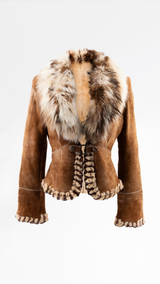 Roberto Cavalli Fur Trimmed Shearling Jacket
