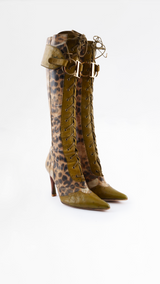 Dior Ostrich CD Logo Boots - EU 37