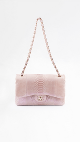 Chanel Python Jumbo Classic Double Flap Bag