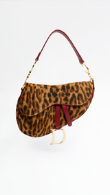 Dior Leopard Saddle Bag