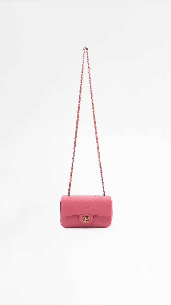 Chanel Python Mini Classic Flap Bag
