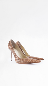 Gianmarco Lorenzi Python Leather Heels - EU 38