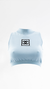 Chanel Identification Cropped Tank Top