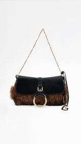 Dolce & Gabbana Fur Chain Shoulder Bag