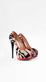 Giuseppe Zanotti Calf Hair Zebra Print Heels - EU 37
