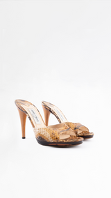 Jimmy Choo Python Leather Heels - EU 39