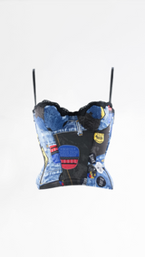 Dior Miss Diorella Trompe L'oeil Bustier Corset Top