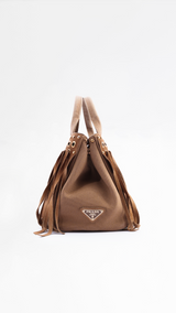 Prada Canapa Fringe Tote Bag