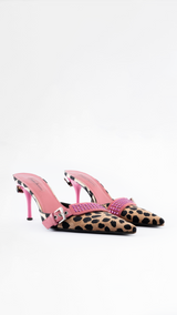 Cesare Paciotti Leopard Print Mules - EU 36