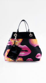 Dior Surreal Lips & Pansy Print Bag