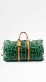 Louis Vuitton X Yayoi Kusama Pumpkin Dots Monogram Keepall 55