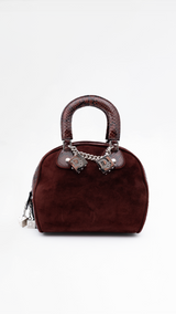 Dior Python Trimmed Gambler Dice Bowler Bag