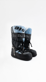 Dior Trompe L'oeil Denim Print Moon Boots - EU 38 / 40