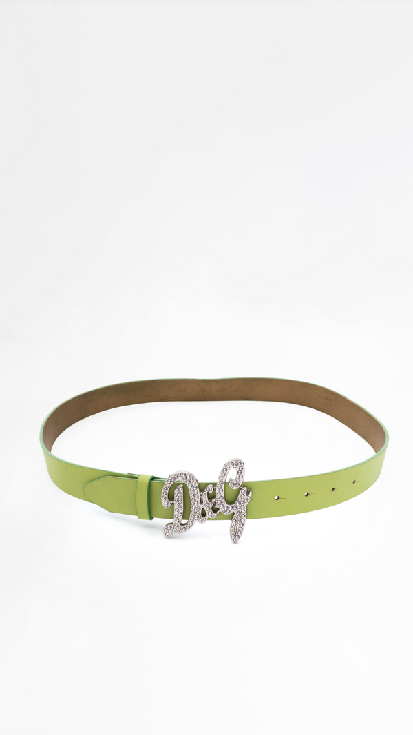 Dolce & Gabbana Rhinestone Logo Belt