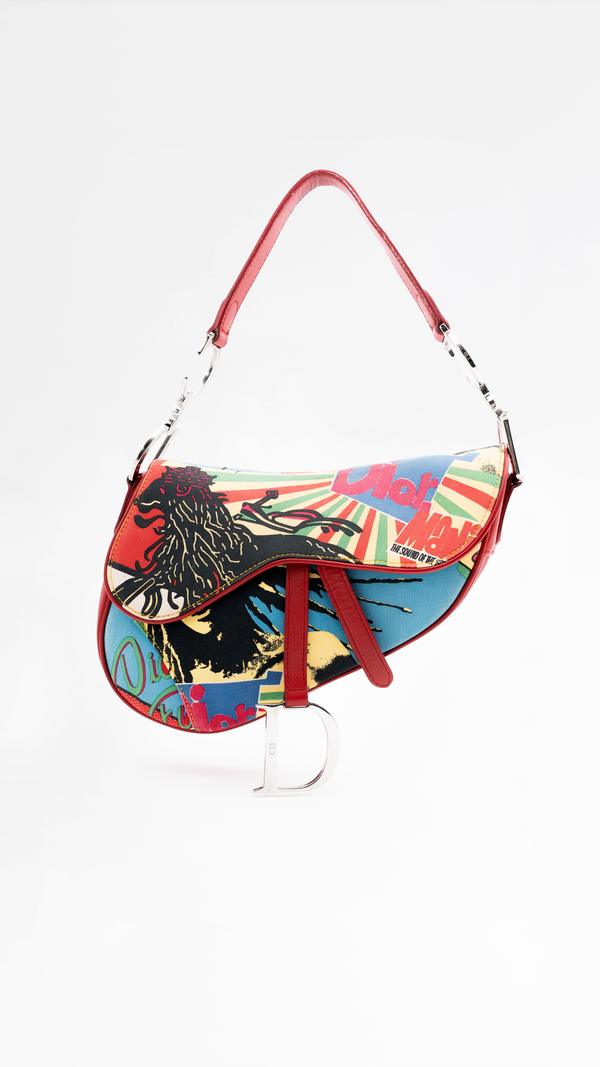 Dior Monogram Rasta Mania Saddle Bag