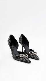 Dior Monogram CD Buckle Heels - EU 37.5