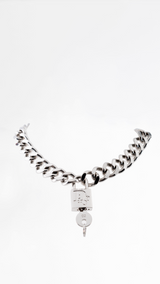 Dior Cuban Chain Padlock Necklace