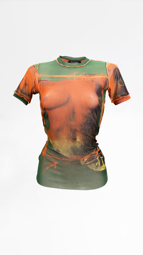 Jean Paul Gaultier Venus De Milo Sheer Mesh Top