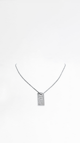 Dior Rhinestone Tag Necklace