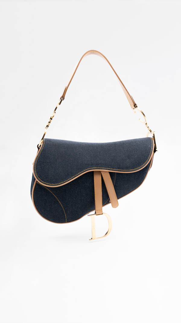 Dior Denim Saddle Bag
