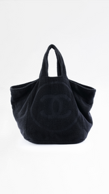 Chanel Terry Cloth CC Tote Beach Bag