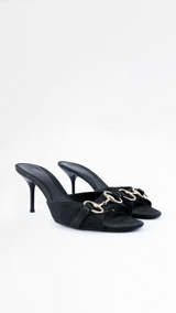 Gucci Monogram Horsebit Heels - EU 38.5