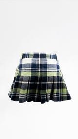 Dior Plaid Pleated Mini Skirt