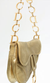 Dior Ostrich Mini Saddle Bag