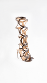 Sergio Rossi Snake Arabesque Gladiator Heels
