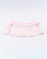 Jean Paul Gaultier Pink Pleated Mini Skirt