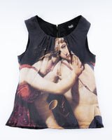 Dolce & Gabbana Renaissance Print Silk Top
