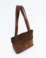 Chanel CC Suede Tote Bag