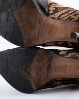 Gianmarco Lorenzi Leopard Print Knee High Boots - EU 38