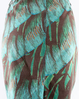 Roberto Cavalli Peacock Print Skirt