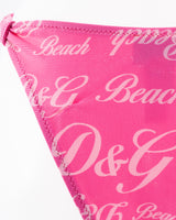 Dolce and Gabbana Pink Logo Bikini