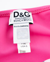 Dolce and Gabbana Pink Logo Bikini