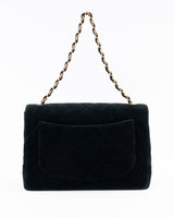 Chanel Velvet Medium Classic Single Flap Bag