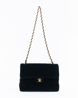Chanel Velvet Medium Classic Single Flap Bag