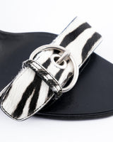 Prada Zebra-Print Calf Half Mules  - EU 37.5