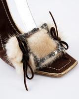 Rene Caovilla Mink Fur Heels - EU 38.5